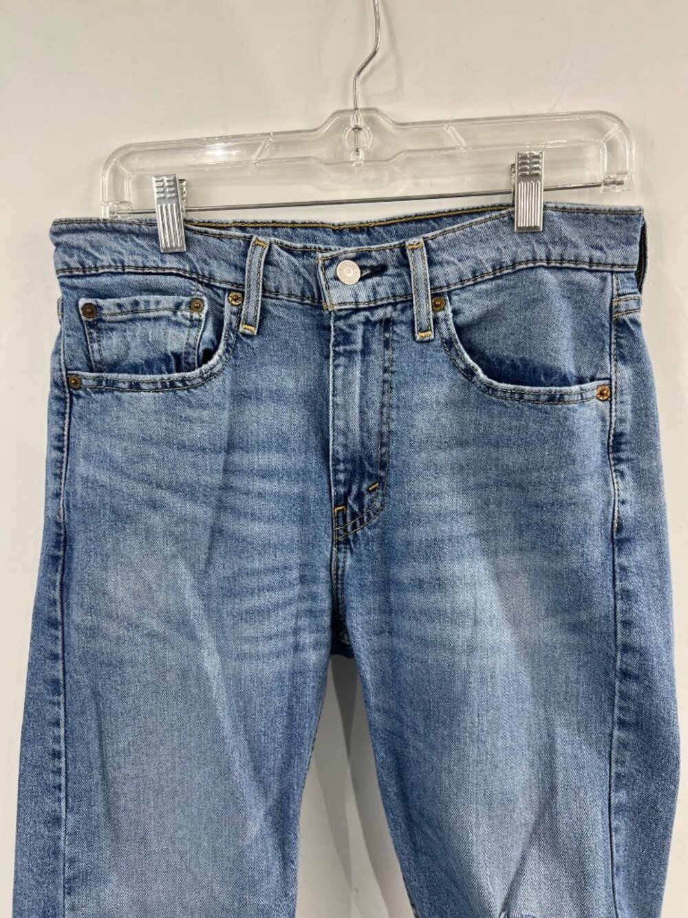Levi’s 510 Women’s Distressed Light Wash Skinny Jeans W31 L32 Faded Denim - Picture 2 of 11